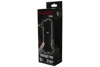 Черная веревка для бондажа BONDAGE ROPE - 10 м.