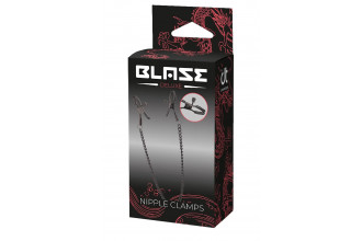 Черные зажимы на соски на цепочке Deluxe Nipple Clamps
