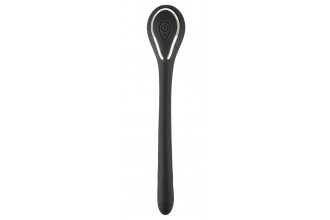 Черный гибкий уретральный стимулятор с вибрацией Vibrating Bendable Dilator - 13,5 см.