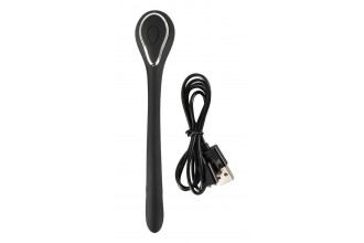 Черный гибкий уретральный стимулятор с вибрацией Vibrating Bendable Dilator - 13,5 см.