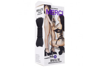 Черная верёвка для связывания и фиксации Bind&Tie - 9,14 м.