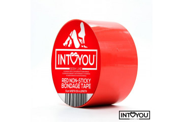Красный скотч для фиксации Non-Sticky Bondage Tape - 15 м.