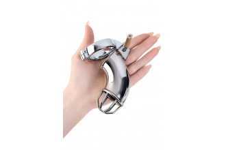 Серебристый мужской пояс верности TOYFA Metal