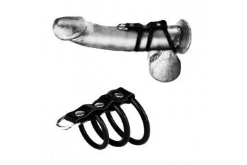 Набор из 3 силиконовых колец с ремешком и креплением для поводка