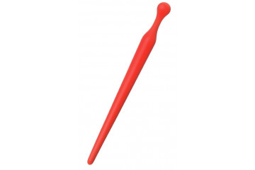 Красный силиконовый уретральный плаг - 10 см.