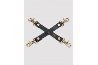 Черный фиксатор для манжет Bound to You Faux Leather Hogtie