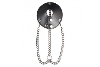 Утяжка для мошонки из искусственной кожи с цепочками PARACHUTE BALL STRETCHER