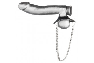 Утяжка для мошонки из искусственной кожи с цепочками PARACHUTE BALL STRETCHER