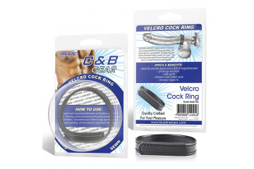 Кольцо на пенис из искусственной кожи на липучке VELCRO COCK RING - 5 см.