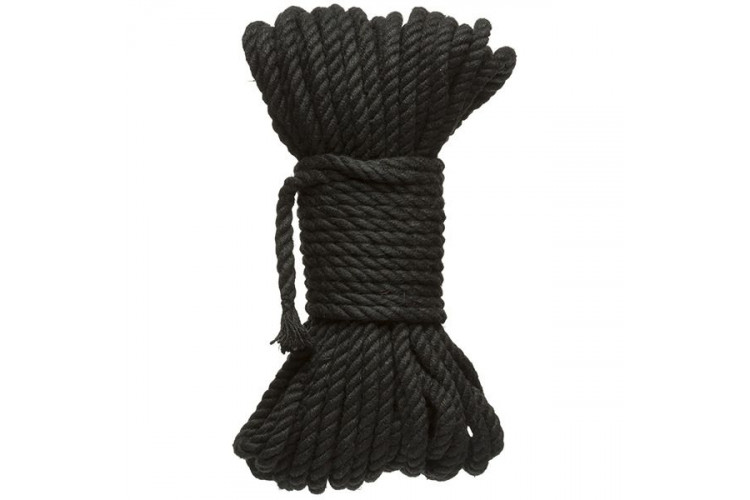 Черная верёвка для связывания и фиксации Bind&Tie - 15,24 м.