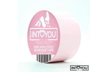 Розовый скотч для фиксации Non-Sticky Bondage Tape - 15 м.