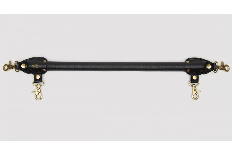 Черная распорка для ног Bound to You Faux Leather Spreader Bar - 50,8 см.