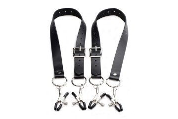 Ремни с зажимами для половых губ Spread Labia Spreader Straps with Clamps