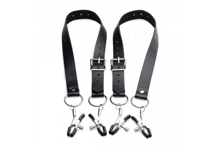 Ремни с зажимами для половых губ Spread Labia Spreader Straps with Clamps