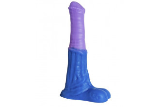 Сине-сиреневый фаллоимитатор Пегас Mini - 17 см.