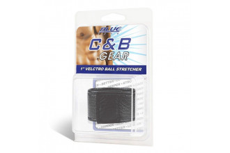 Чёрная утяжка на мошонку 1 Velcro Ball Stretcher