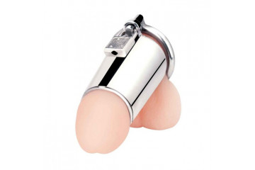 Серебристая сплошная клетка для фаллоса Ultimate Cock Tease Cage