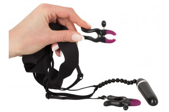 Женские вибростринги с зажимами для половых губ Spreader String with Vibrator