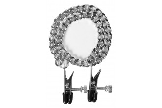 Регулируемые зажимы на соски Flat Nipple Screw с цепочкой