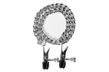 Регулируемые зажимы на соски Flat Nipple Screw с цепочкой