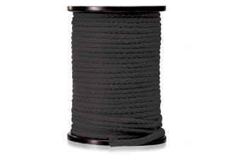 Черная веревка для связывания Bondage Rope - 60,9 м.