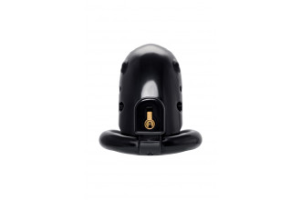 Черный мужской пояс верности из пластика