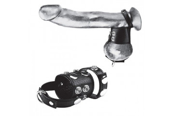 Утяжка на пенис и мошонку Cock Ring With 1.5 Ball Stretcher And Optional Weight Ring