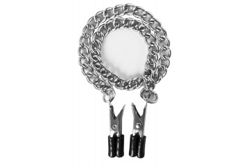 Прищепки для сосков Block Busters Nipple Clamps с цепью