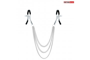 Оригинальные зажимы на соски с тройной цепочкой