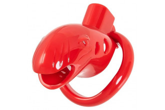 Красный мужской пояс верности из пластика