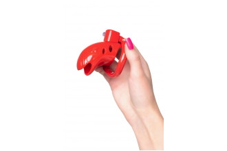 Красный мужской пояс верности из пластика