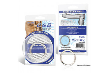 Стальное эрекционное кольцо STEEL COCK RING - 4.5 см.