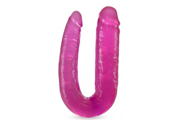 Розовый двусторонний фаллоимитатор Double Headed Dildo - 45 см.