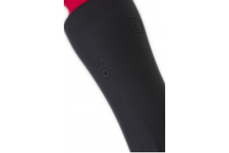 Черно-красный двусторонний вибромассажер Black&Red - 21 см.