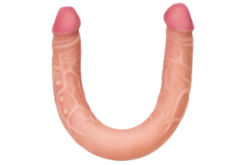 Двусторонний фаллоимитатор из киберкожи - 47,7 см.