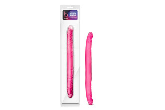 Розовый двусторонний фаллоимитатор B Yours 16 Double Dildo - 40,6 см.