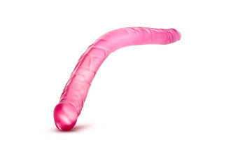 Розовый двусторонний фаллоимитатор B Yours 16 Double Dildo - 40,6 см.