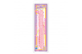 Двухсторонний гелевый фаллоимитатор Crystal Jellies 12 Jr. Double Dong - 30,5 см.