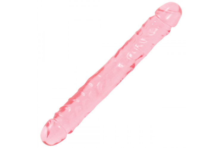 Двухсторонний гелевый фаллоимитатор Crystal Jellies 12 Jr. Double Dong - 30,5 см.