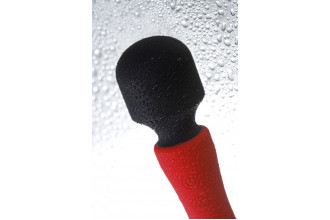 Красно-черный двусторонний вибромассажер Black&Red - 21 см. Красно-черный двусторонний вибромассажер Black&Red - 21 см.