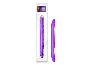 Фиолетовый двусторонний фаллоимитатор B Yours 16 Double Dildo - 40,6 см.