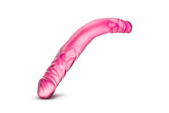 Розовый двусторонний фаллоимитатор 14 Double Dildo - 35,5 см.