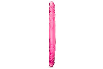 Розовый двусторонний фаллоимитатор 14 Double Dildo - 35,5 см.