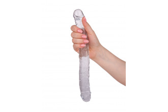 Прозрачный двусторонний фаллоимитатор Eternity - 29,5 см.