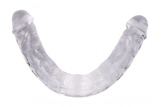 Прозрачный двусторонний фаллоимитатор Eternity - 29,5 см.