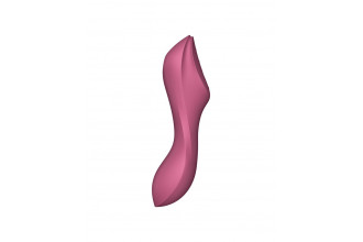 Малиновый вакуум-волновой вибростимулятор Satisfyer Curvy Trinity 3