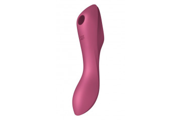 Малиновый вакуум-волновой вибростимулятор Satisfyer Curvy Trinity 3