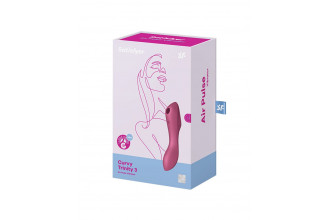 Малиновый вакуум-волновой вибростимулятор Satisfyer Curvy Trinity 3