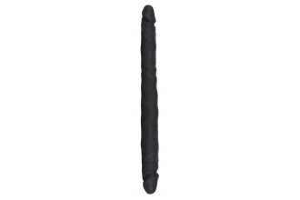 Чёрный двусторонний фаллоимитатор Double Dong Black - 40 см.