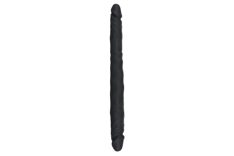 Чёрный двусторонний фаллоимитатор Double Dong Black - 40 см.